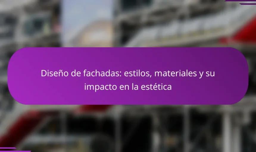 Diseño de fachadas: estilos, materiales y su impacto en la estética