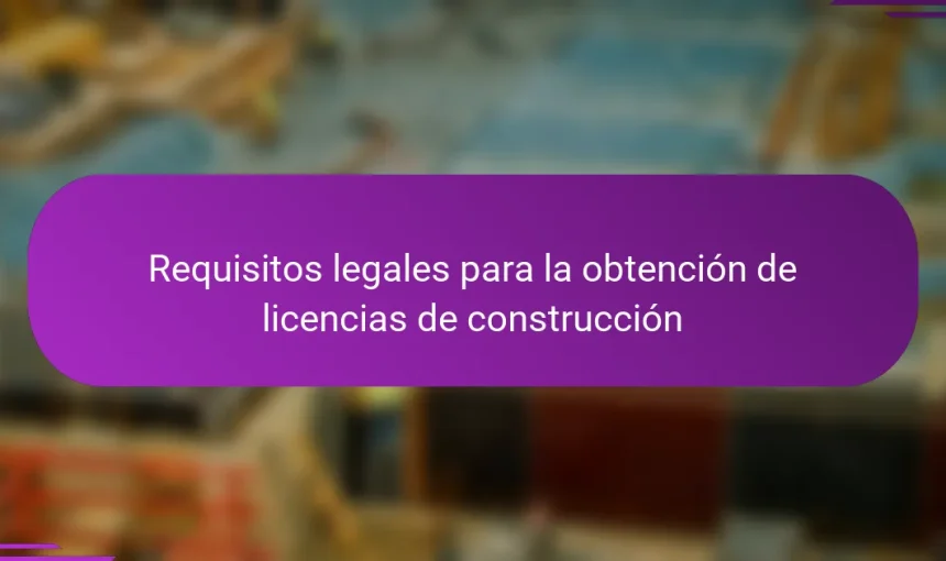 Requisitos legales para la obtención de licencias de construcción